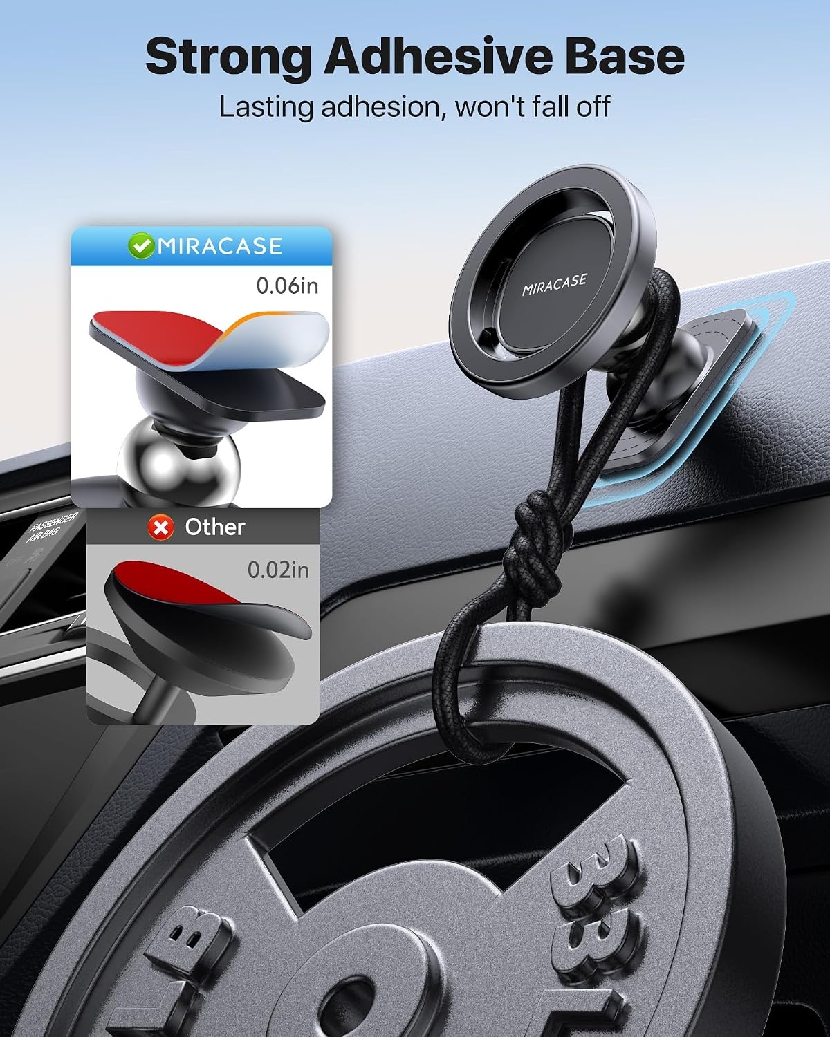 image:imageMiracase Phone Holders for Your Car Dashboard Windshield 65LBS Strongest Suction Universal Long Arm Cell Phone Holder Automobile Cradle for iPhone 18 Pro Max 17 16 15 14 Android Garmin GPSGraphite