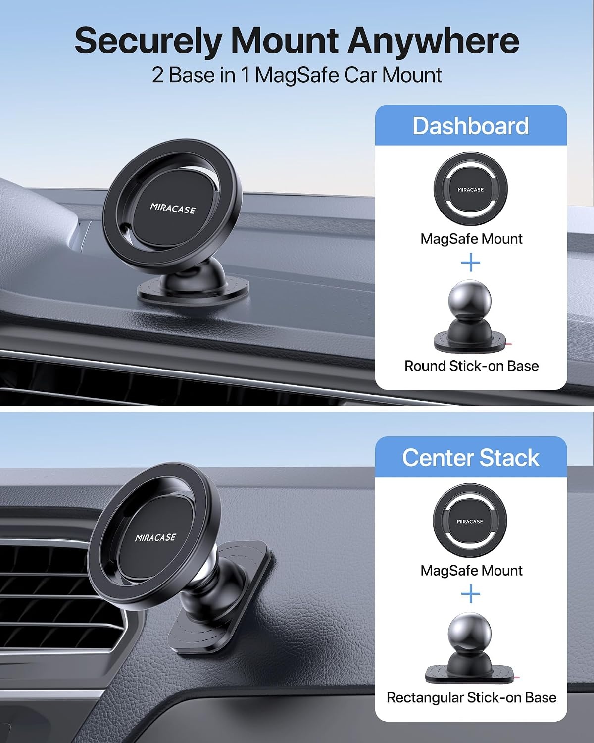 image:imageMiracase Phone Holders for Your Car Dashboard Windshield 65LBS Strongest Suction Universal Long Arm Cell Phone Holder Automobile Cradle for iPhone 18 Pro Max 17 16 15 14 Android Garmin GPSGraphite