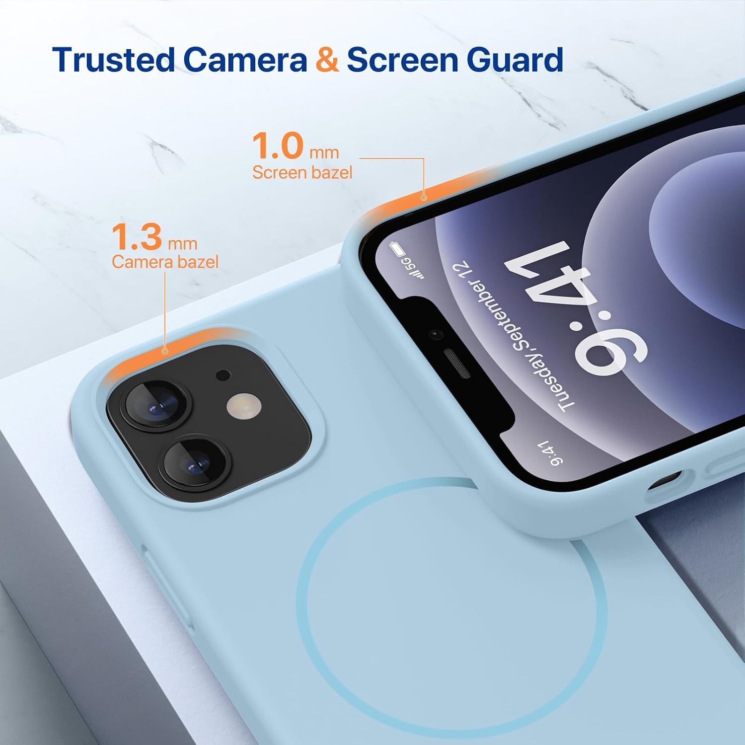 image:imageMiracase Magnetic for iPhone 12 CaseiPhone 12 Pro Case Baby Blue