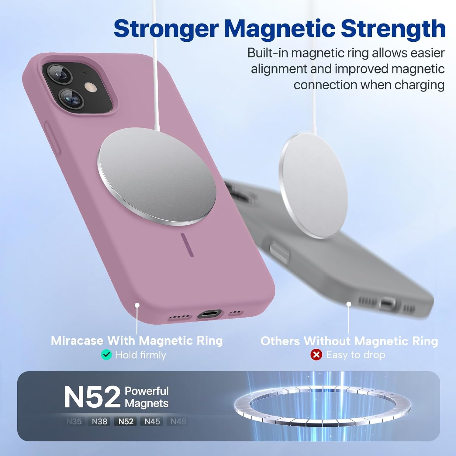 image:imageMiracase Magnetic for iPhone 12 CaseiPhone 12 Pro Case Blackcurrant