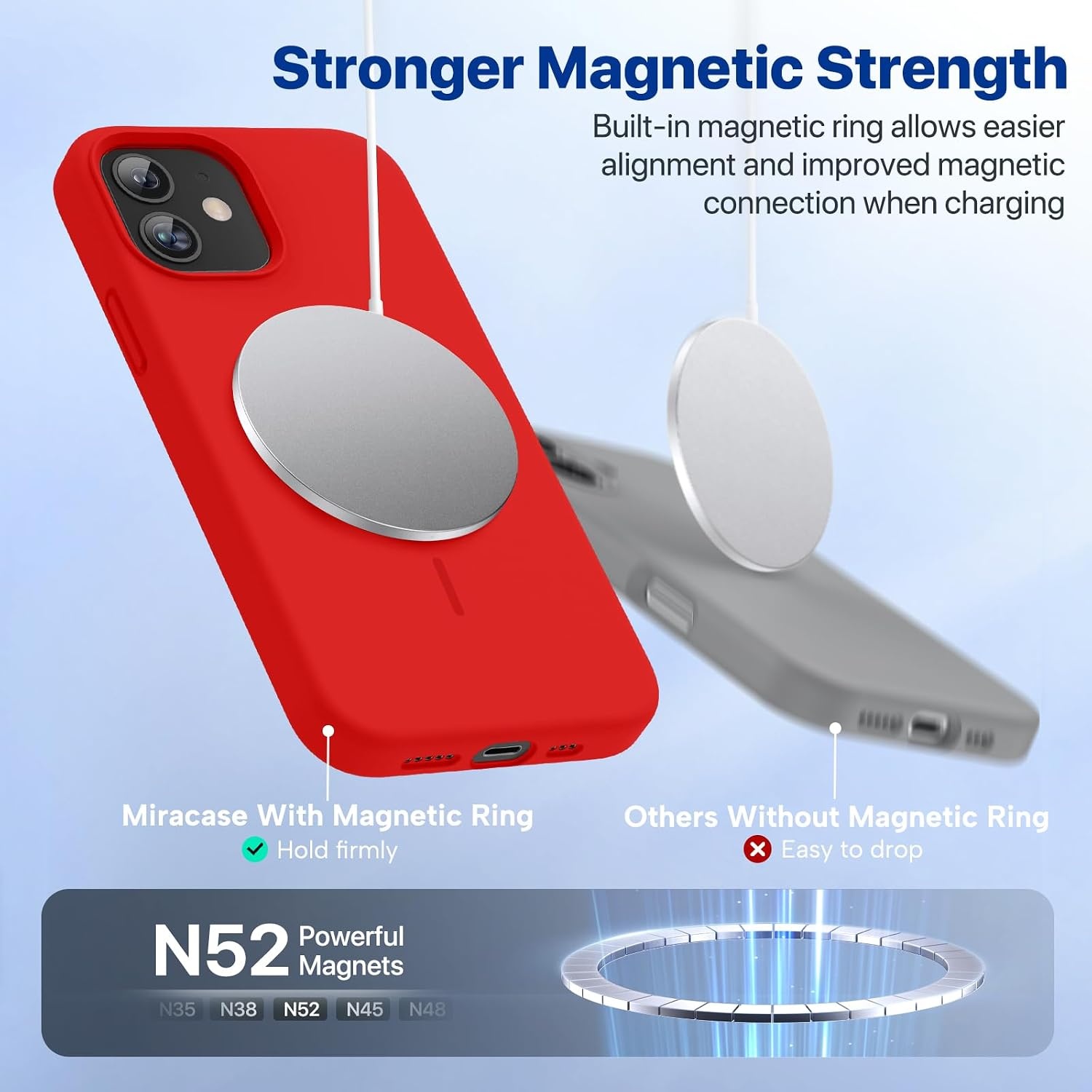 image:imageMiracase Magnetic for iPhone 12 CaseiPhone 12 Pro Case Red