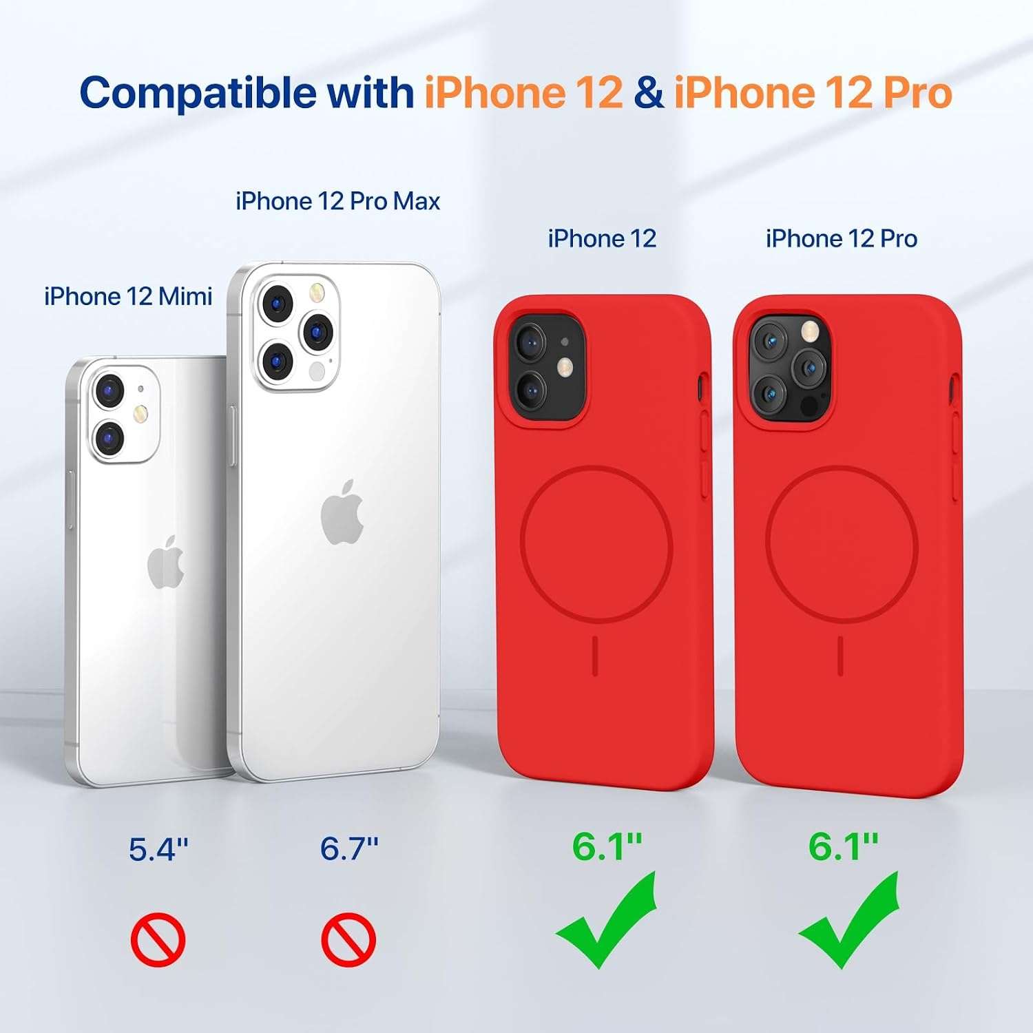 image:imageMiracase Magnetic for iPhone 12 CaseiPhone 12 Pro Case Red