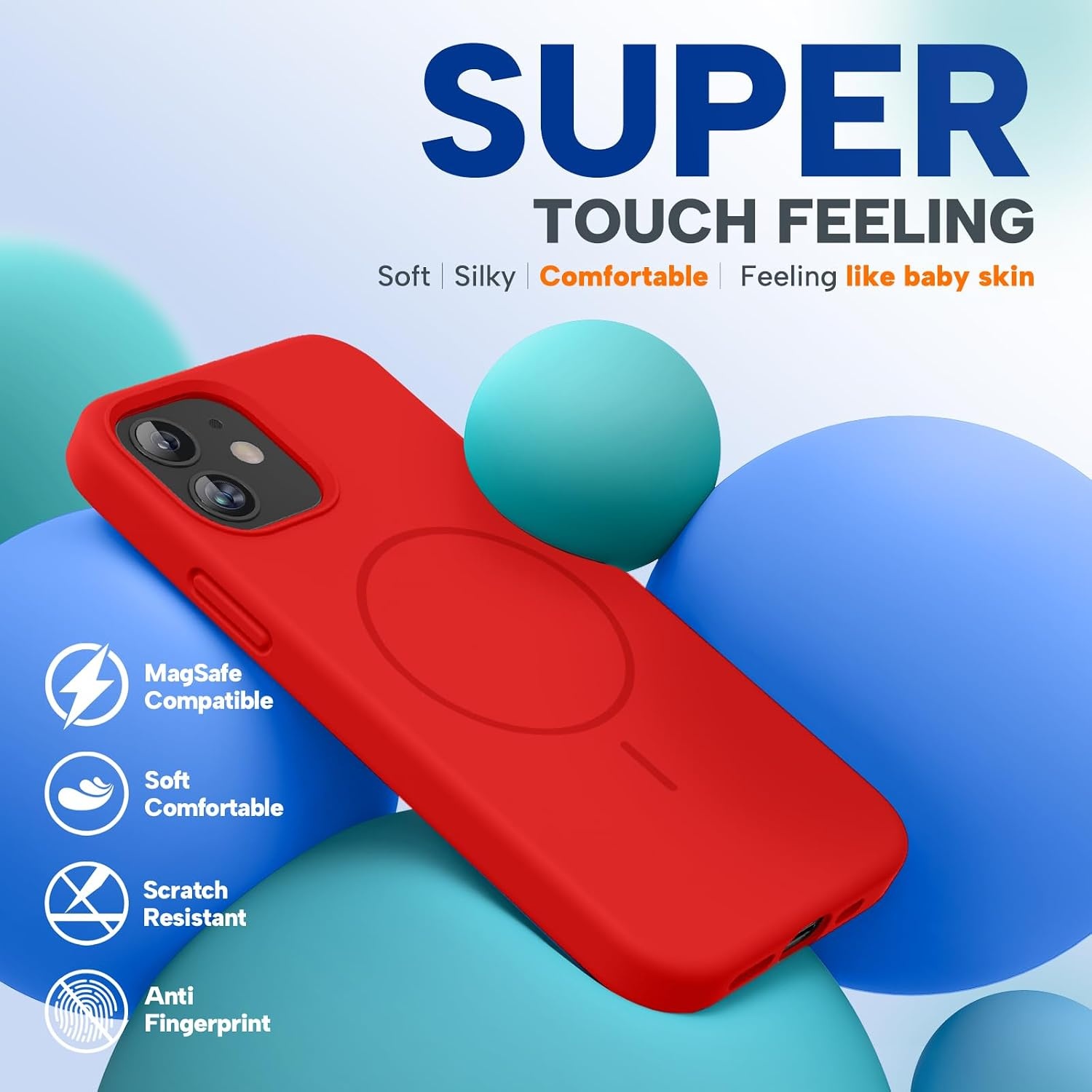 image:imageMiracase Magnetic for iPhone 12 CaseiPhone 12 Pro Case Red