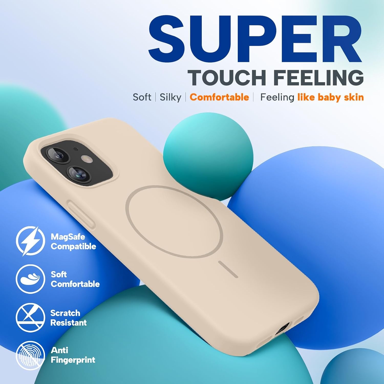 image:imageMiracase Magnetic for iPhone 12 CaseiPhone 12 Pro Case Sand