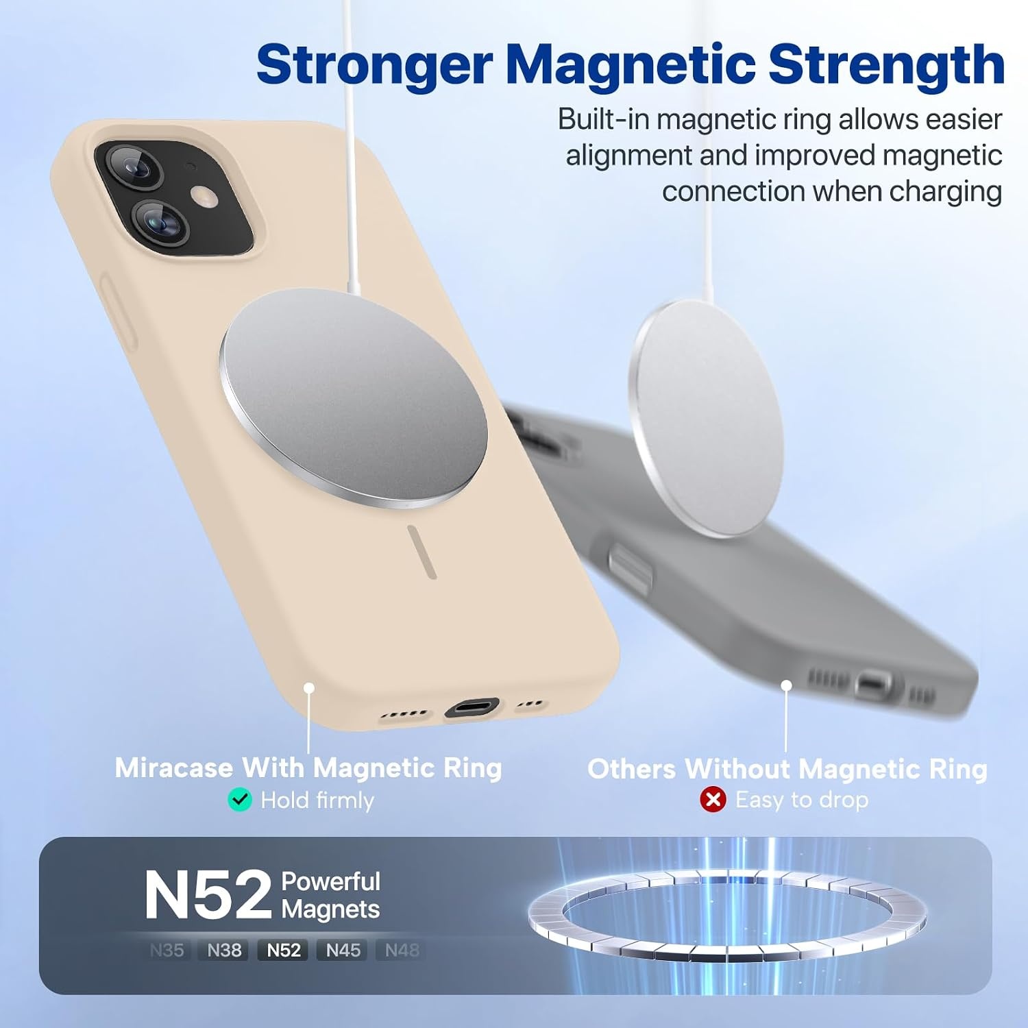 image:imageMiracase Magnetic for iPhone 12 CaseiPhone 12 Pro Case Sand