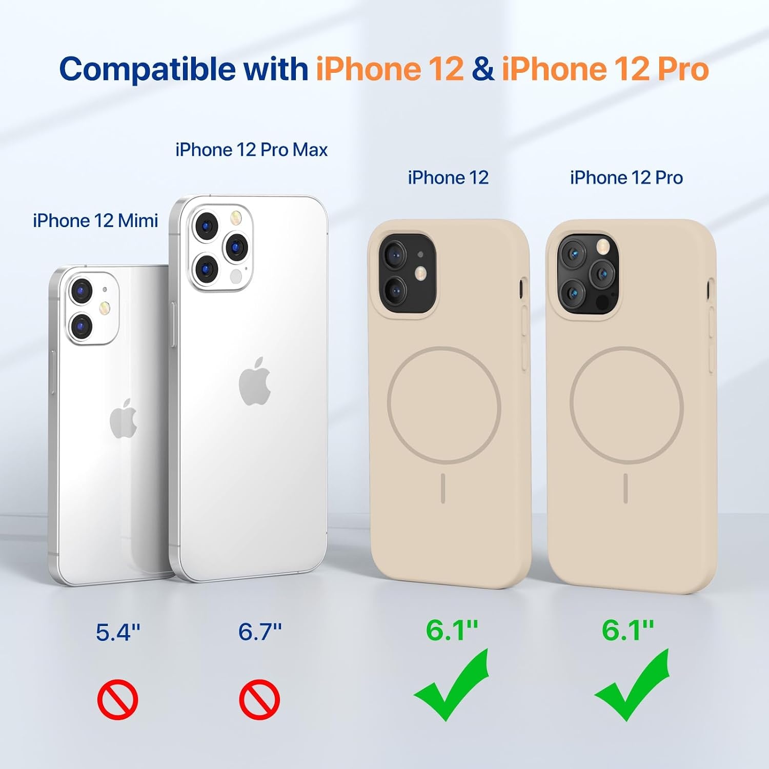 image:imageMiracase Magnetic for iPhone 12 CaseiPhone 12 Pro Case Sand