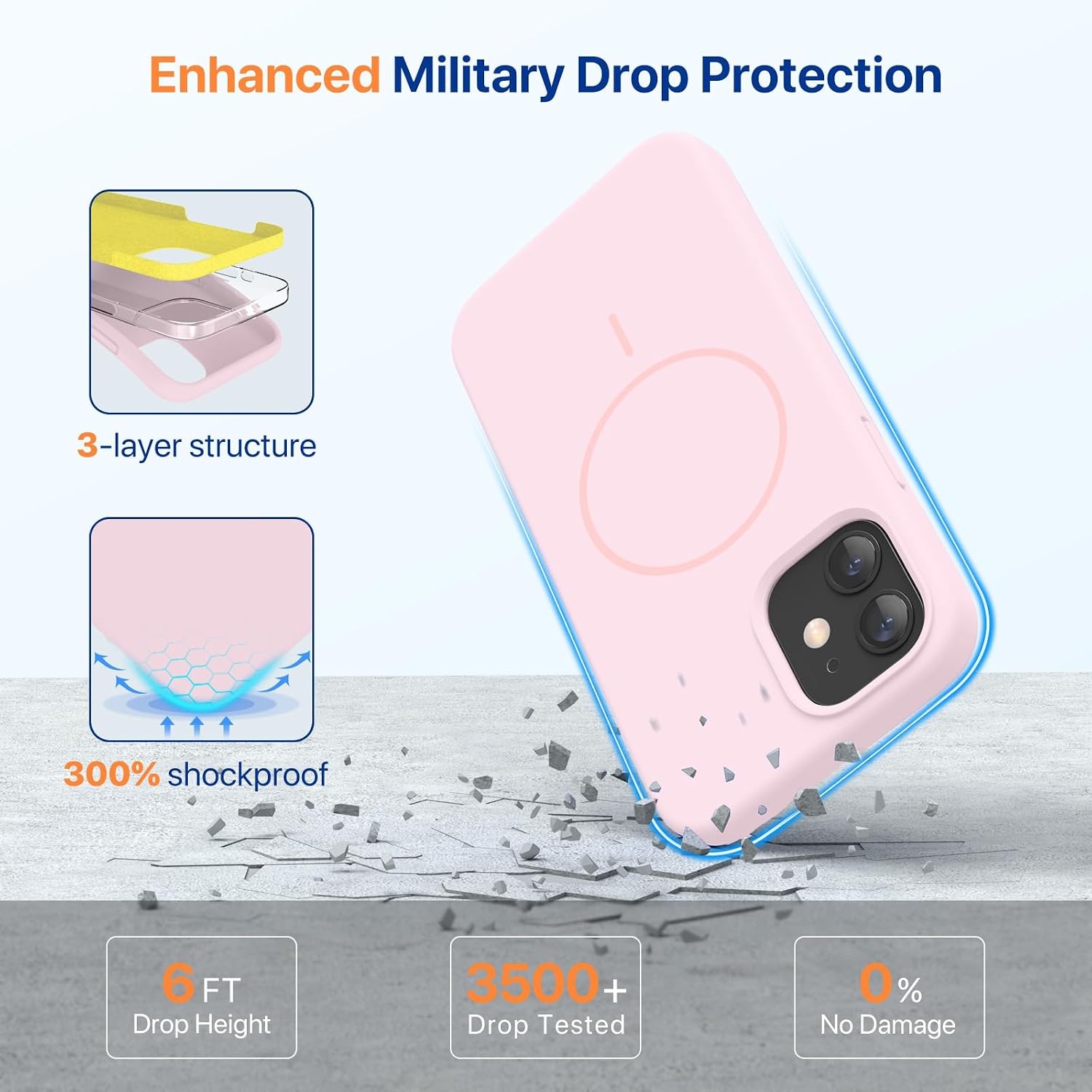 image:imageMiracase Magnetic for iPhone 12 CaseiPhone 12 Pro Case Sand Pink