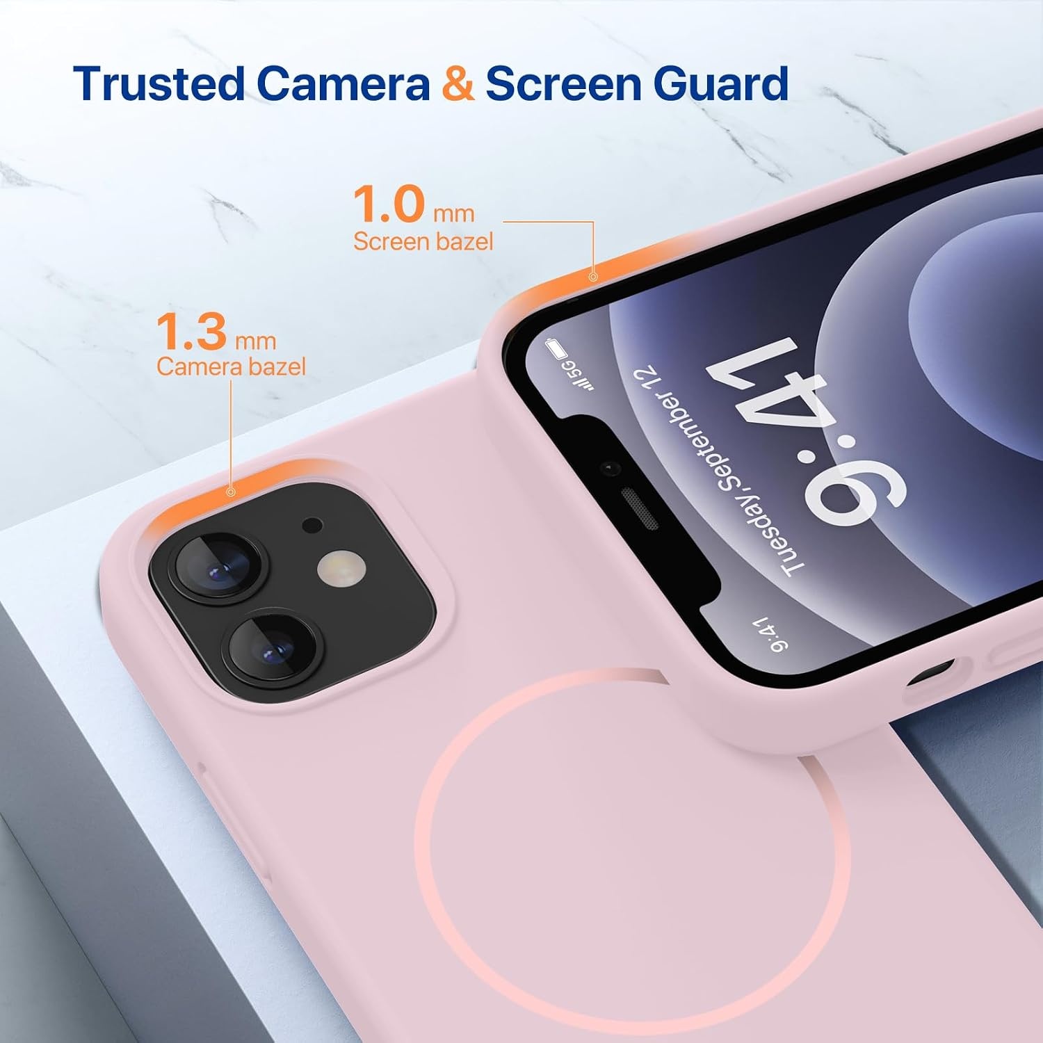 image:imageMiracase Magnetic for iPhone 12 CaseiPhone 12 Pro Case Sand Pink